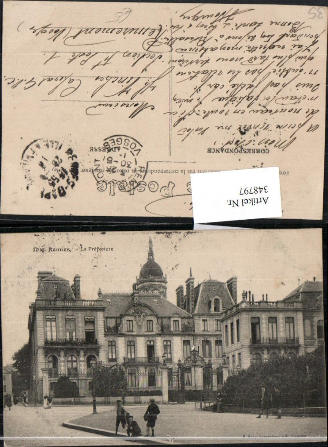 348797,Bretagne Ille-et-Vilaine Rennes La Prefecture Gebäude