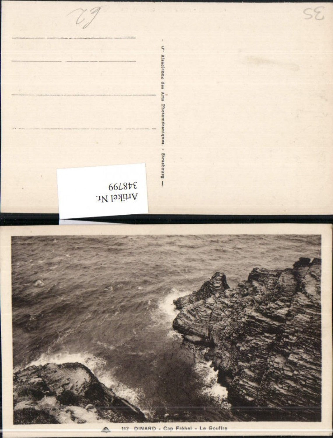 348799,Bretagne Ille-et-Vilaine Dinard Cap Frehel Le Gouffre Küste