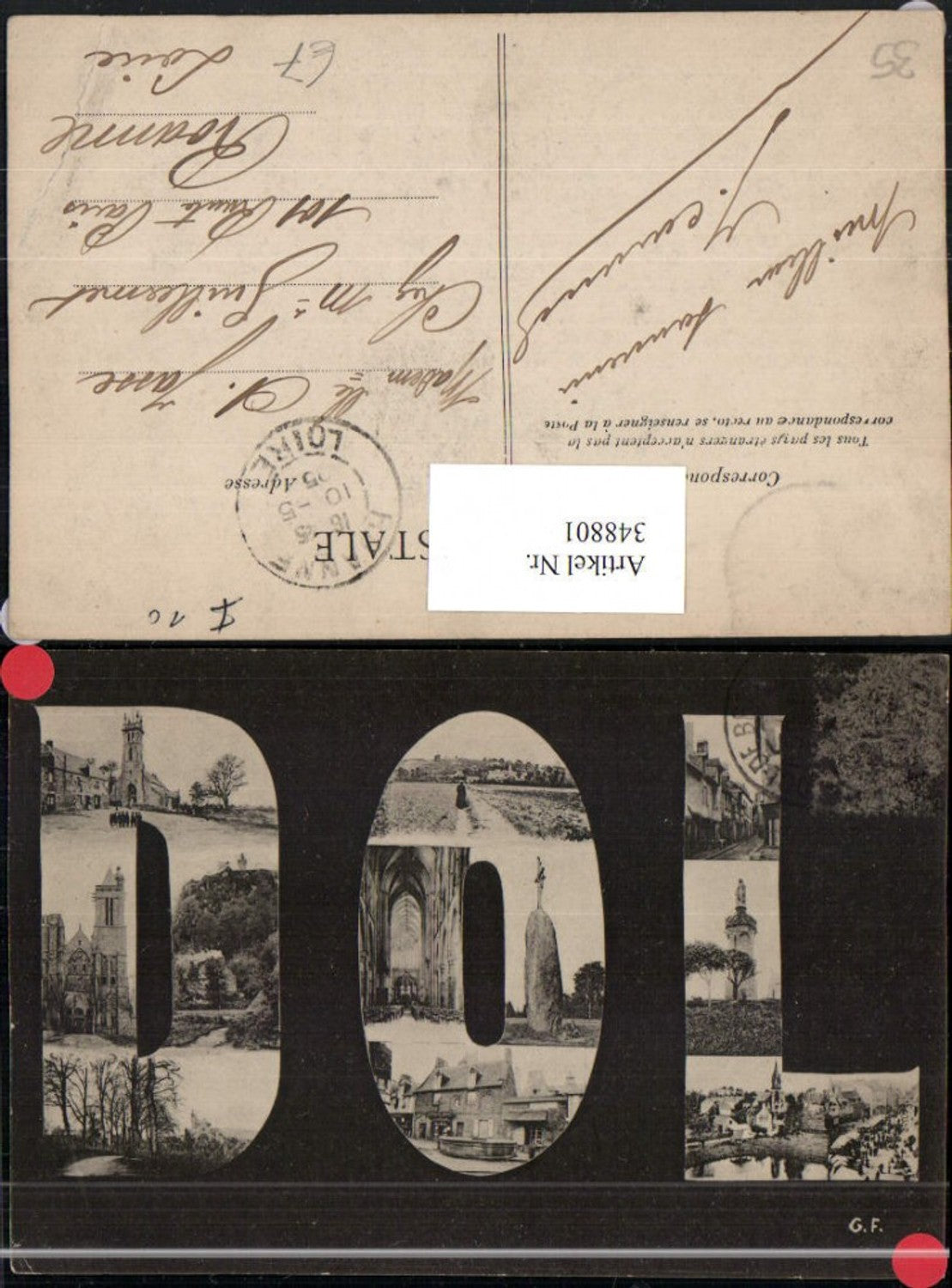 348801,Bretagne Ille-et-Vilaine Dol Totale Kirche Mehrbildkarte Collage