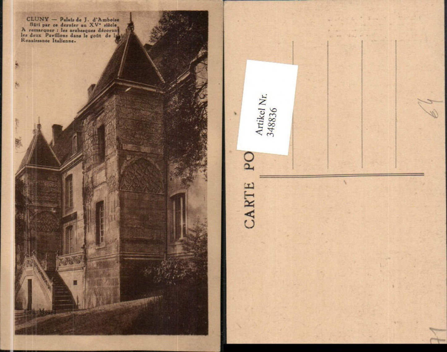 348836,Burgund Saone-et-Loire Cluny Palais de Justice Justizpalast