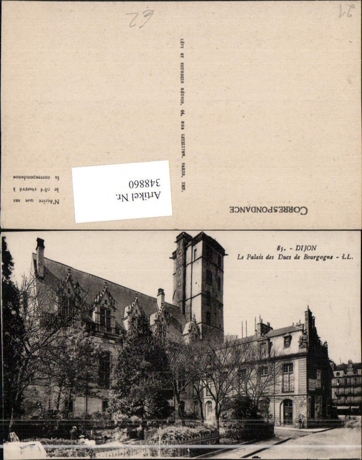 348860,Burgund Cote-Or Dijon Le Palais des Ducs de Bourgonge Turm