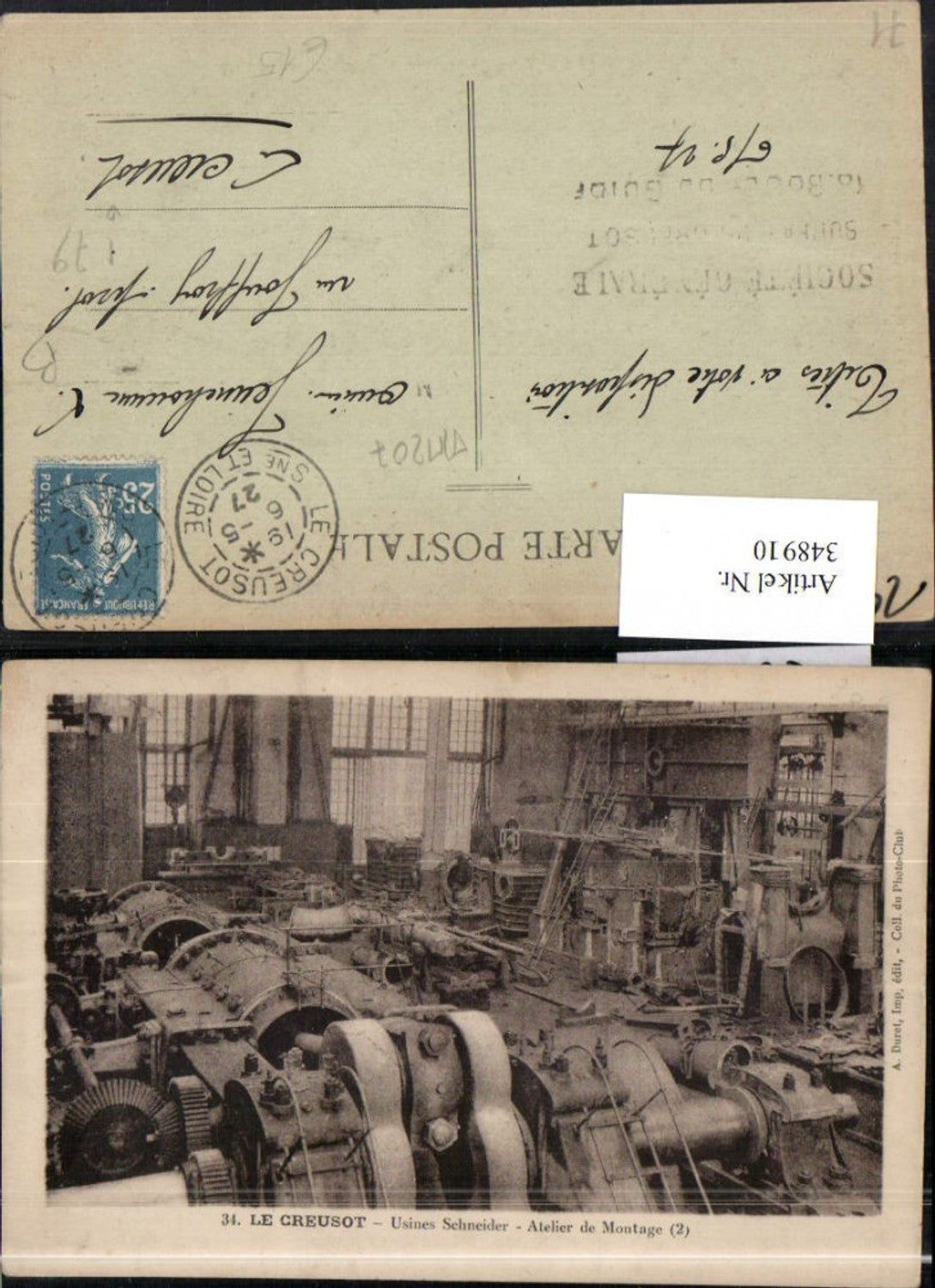 348910,Burgund Saone-et-Loire Le Creusot Usines Schneider Aterlier de Mntage