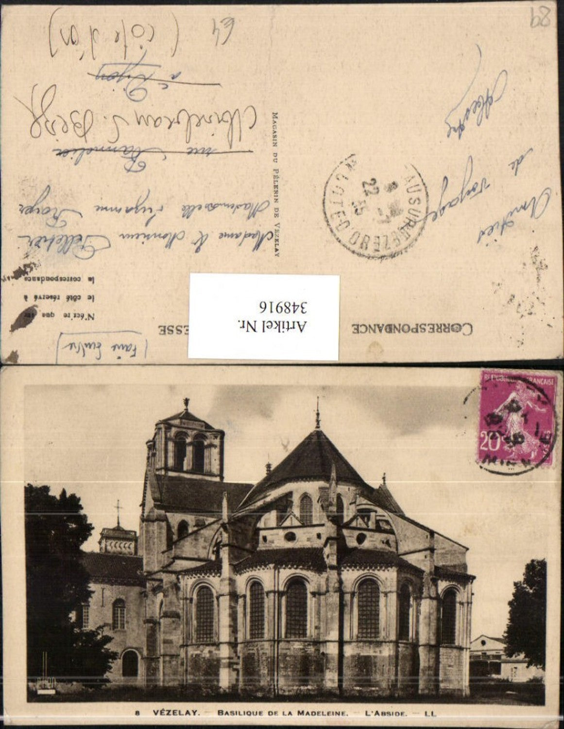 348916,Burgund Yonne Vezelay Basilique de la Madeleine Kirche