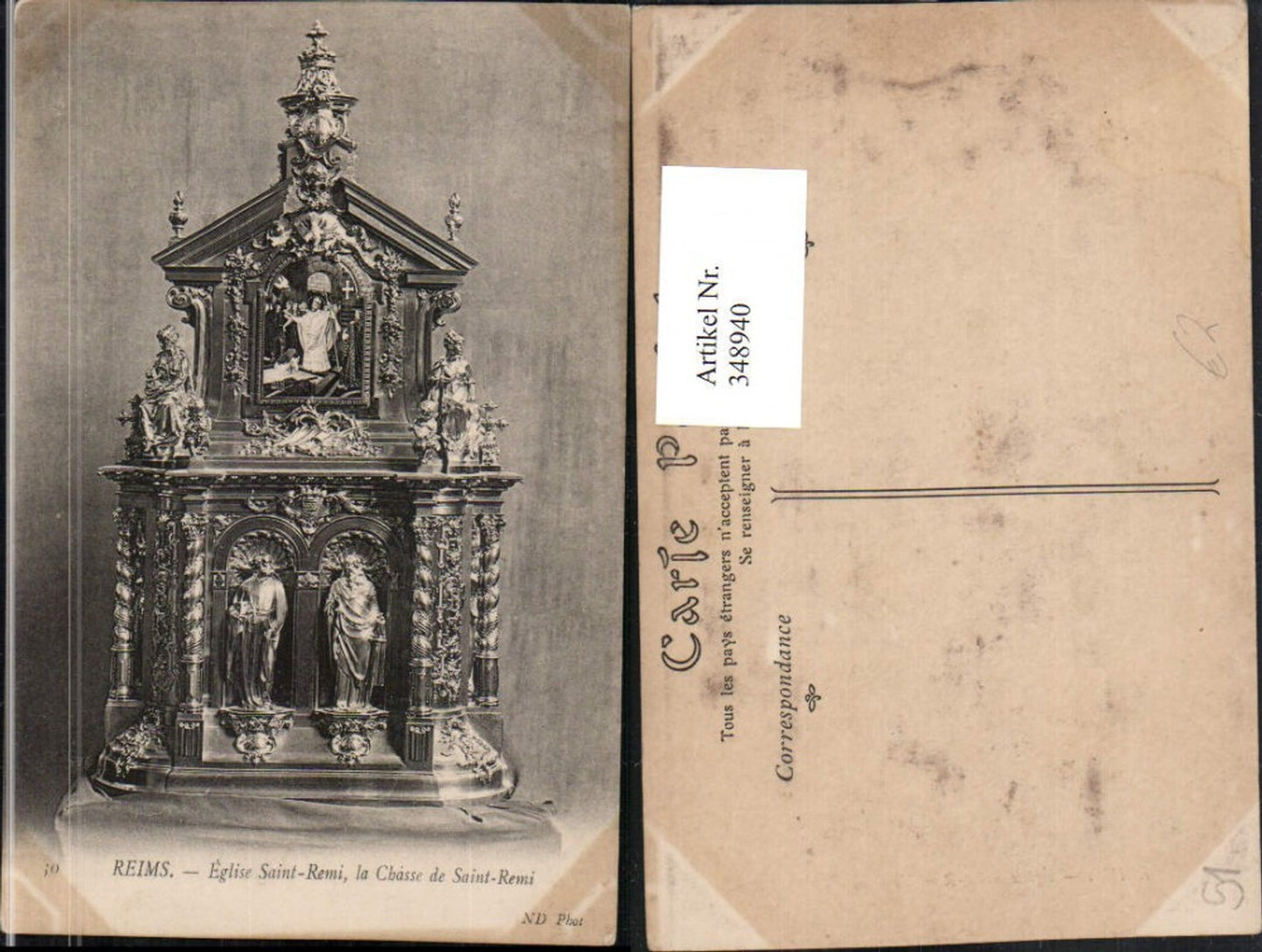 348940,Champagne-Ardenne Marne Reims Eglise Saint-Remi la Chasse de Saint-Remi Shrine