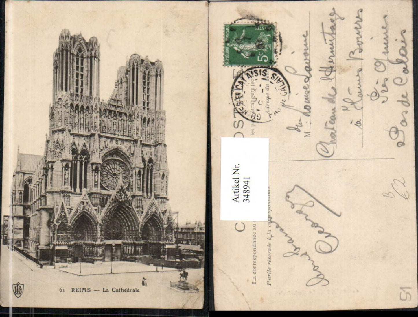 348941,Champagne-Ardenne Marne Reims La Cathedrale Kirche
