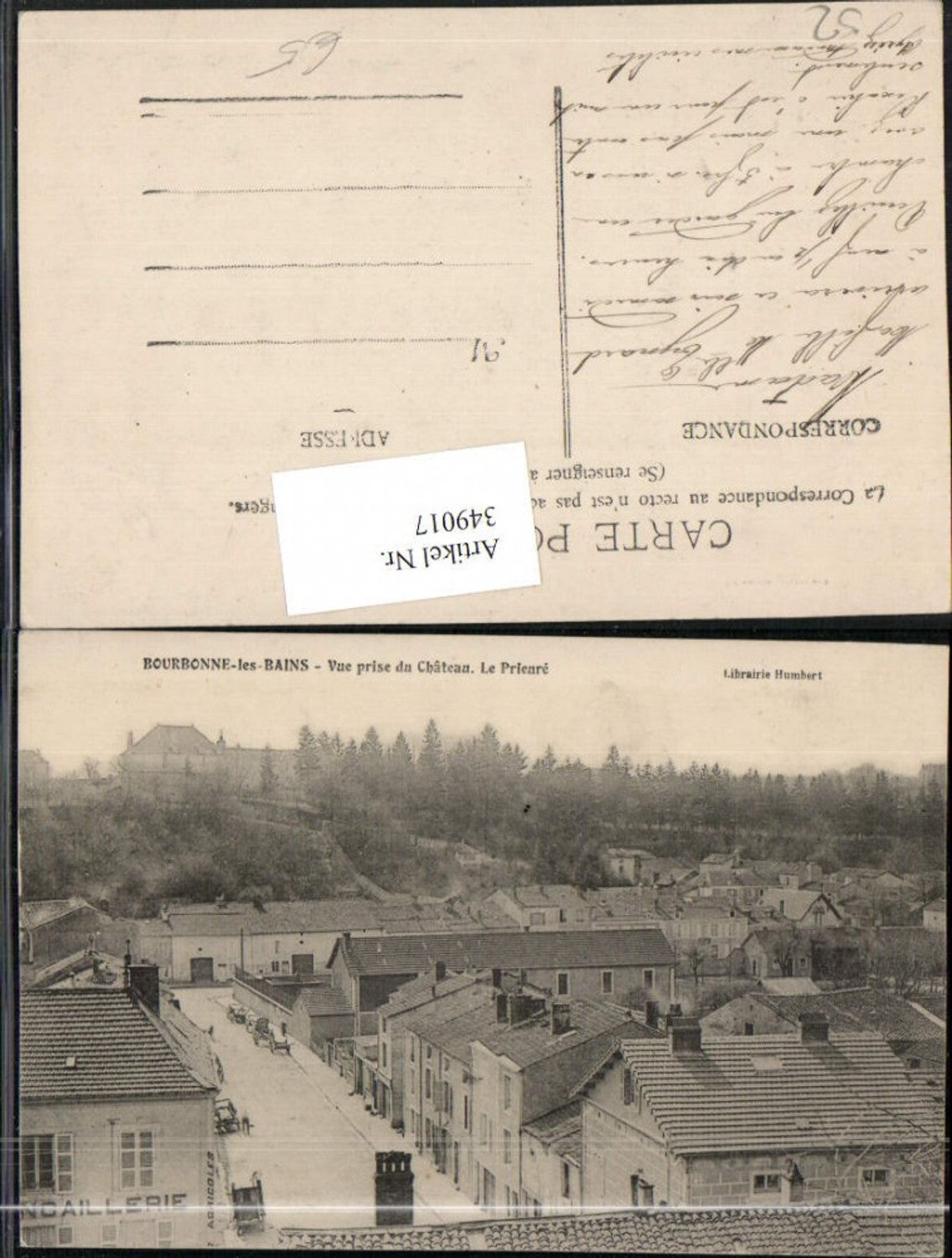 349017,Champagne-Ardenne Haute-Marne Bourbonne-les-Bains Vue prise du Chateau Teilansicht