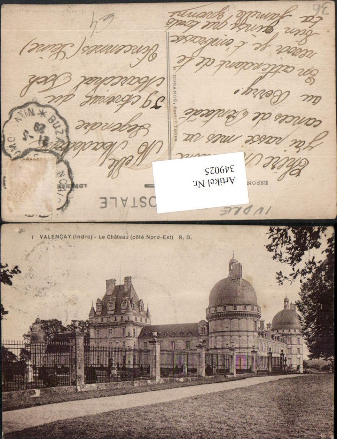 349025,Centre Indre Valencay Le Chateau Schloss