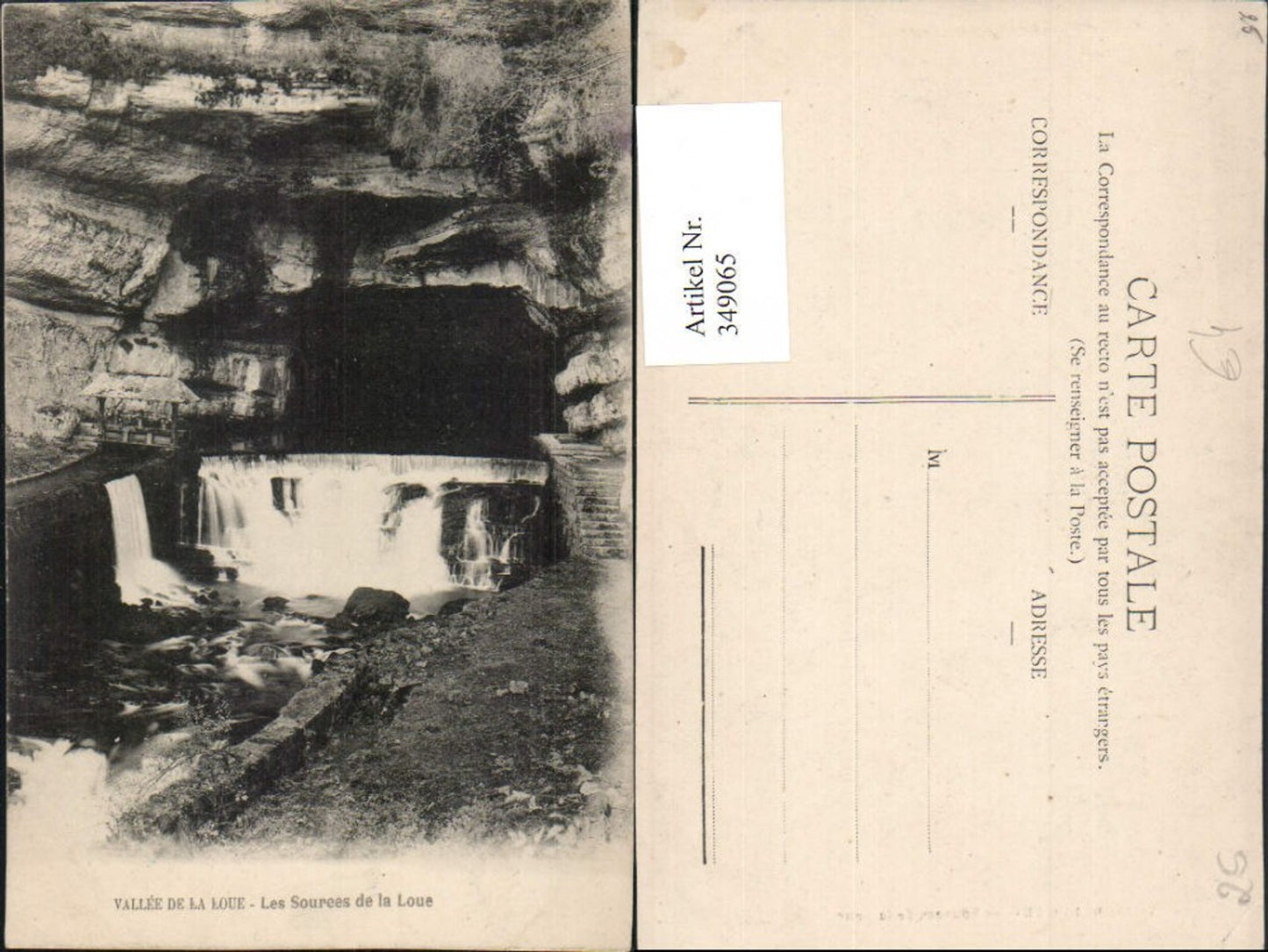 349065,Franche-Comte Doubs Vallee de la Loue Les Sources de la Loue Wasserfall