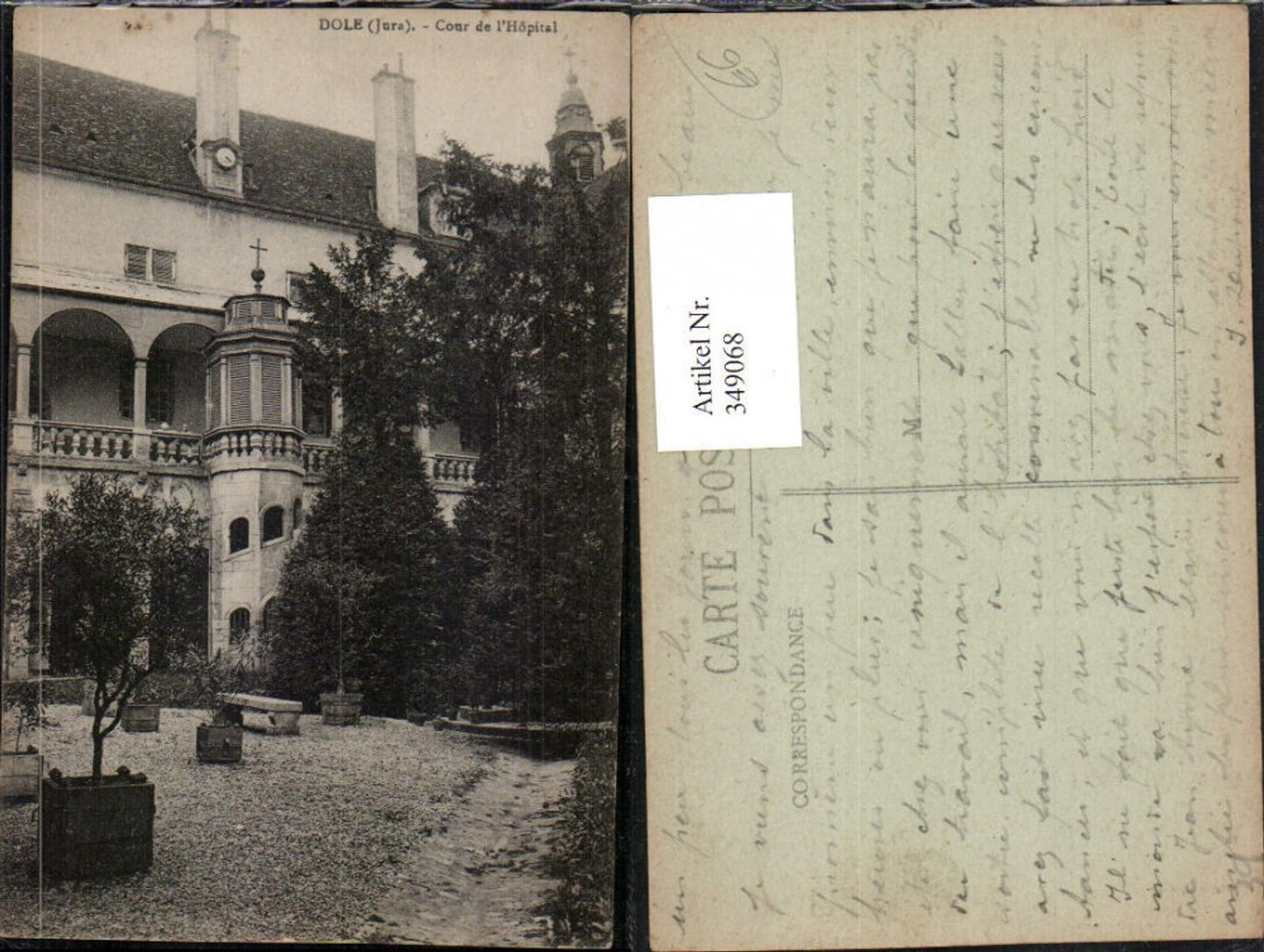 349068,Franche-Comte Jura Dole Cour de l'Hopital Krankenhaus Hof