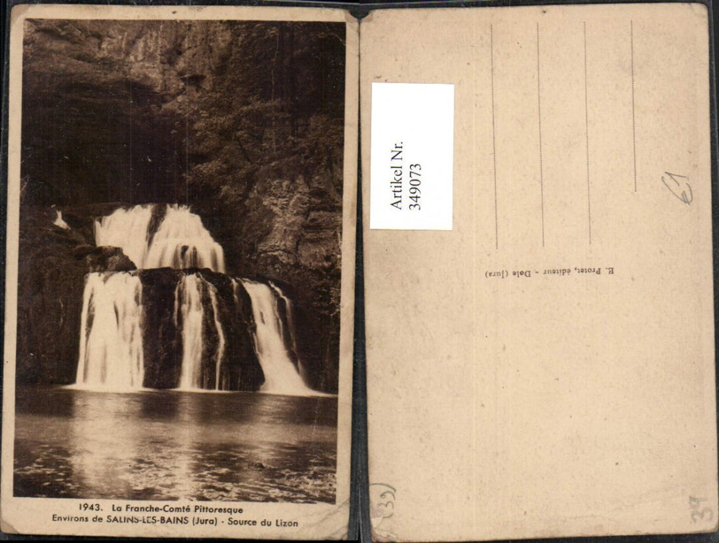 349073,Franche-Comte Jura Salins-les-Bains Source du Lizon Wasserfall