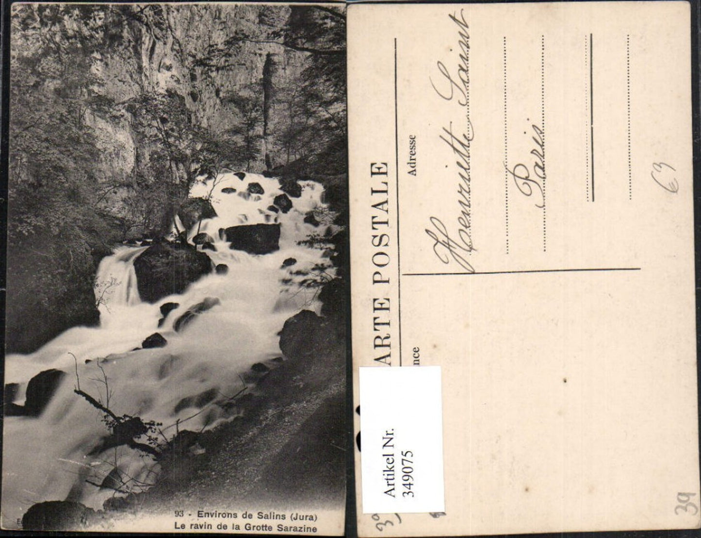 349075,Franche-Comte Jura Salins Le ravin de la Grotte Sarazine Wildbach