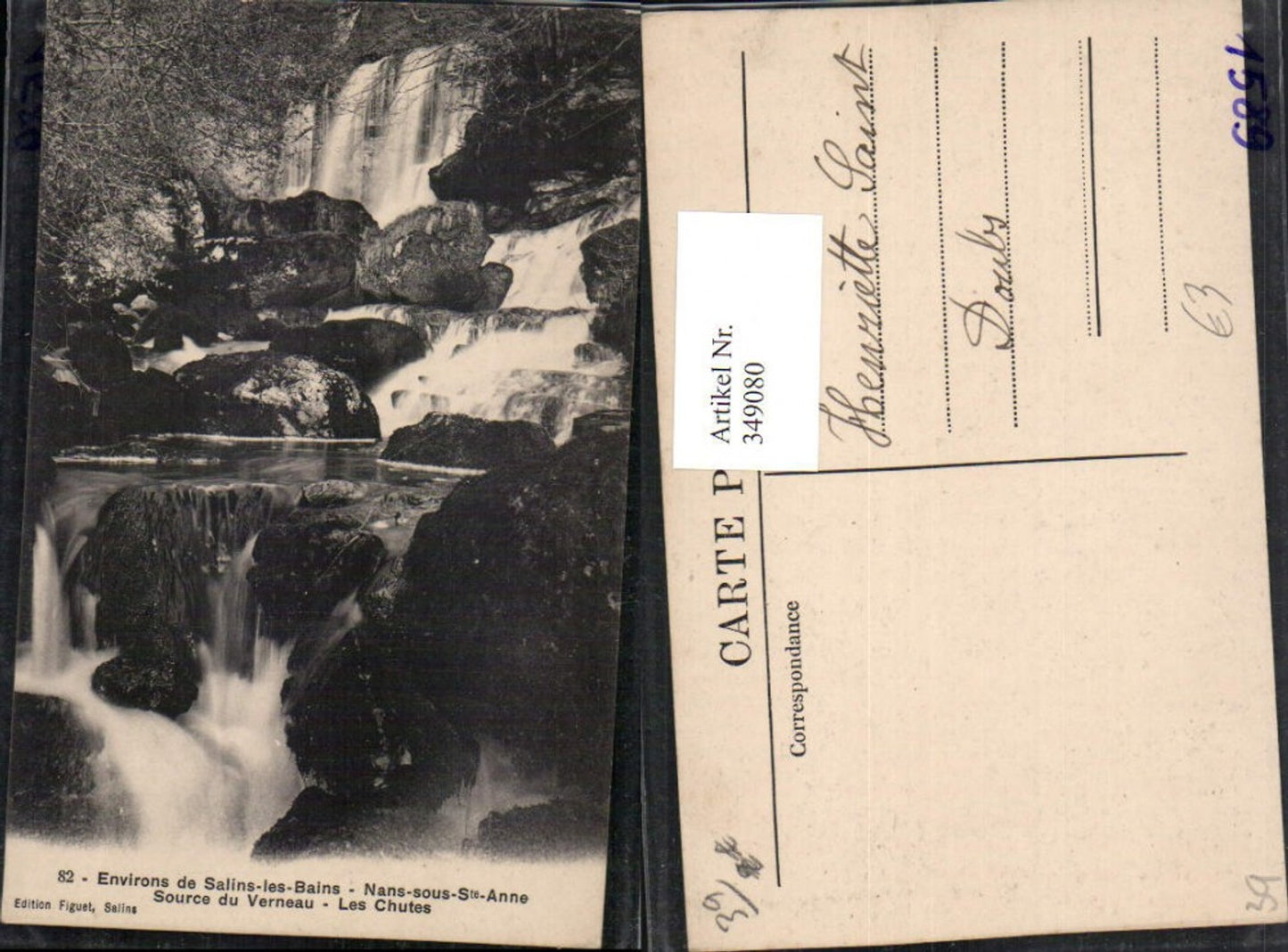 349080,Franche-Comte Jura Salins-les-Bains Nans-sous-Ste-Anne Source du Verneau Wasserfall
