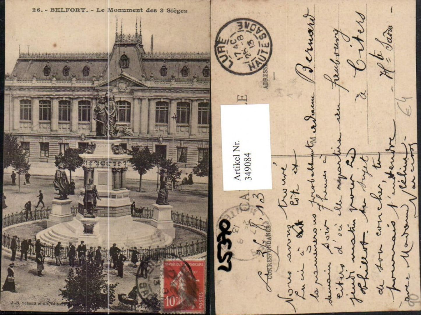 349084,Franche-Comte Territoire-de-Belfort Belfort Le Monument des 3 Sieges