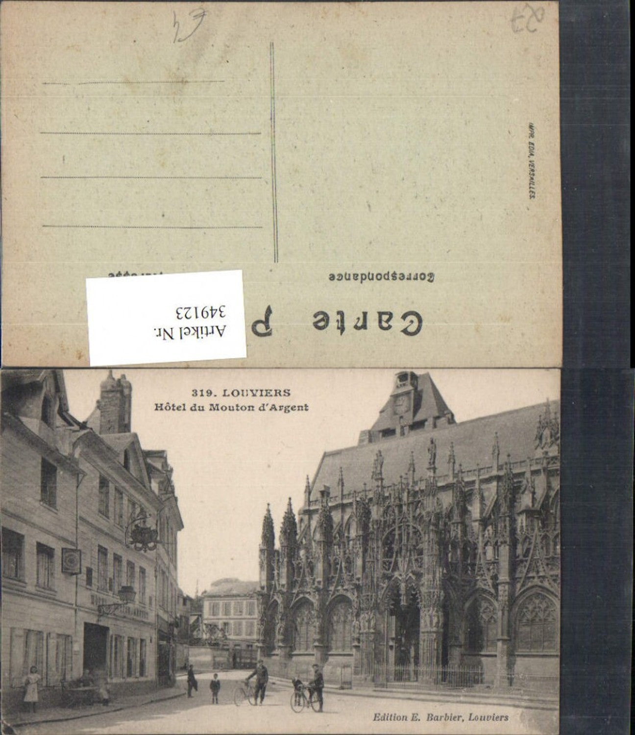 349123,Haute-Normandie Eure Louviers Hotel du Mouton d'Argent Straßenansicht