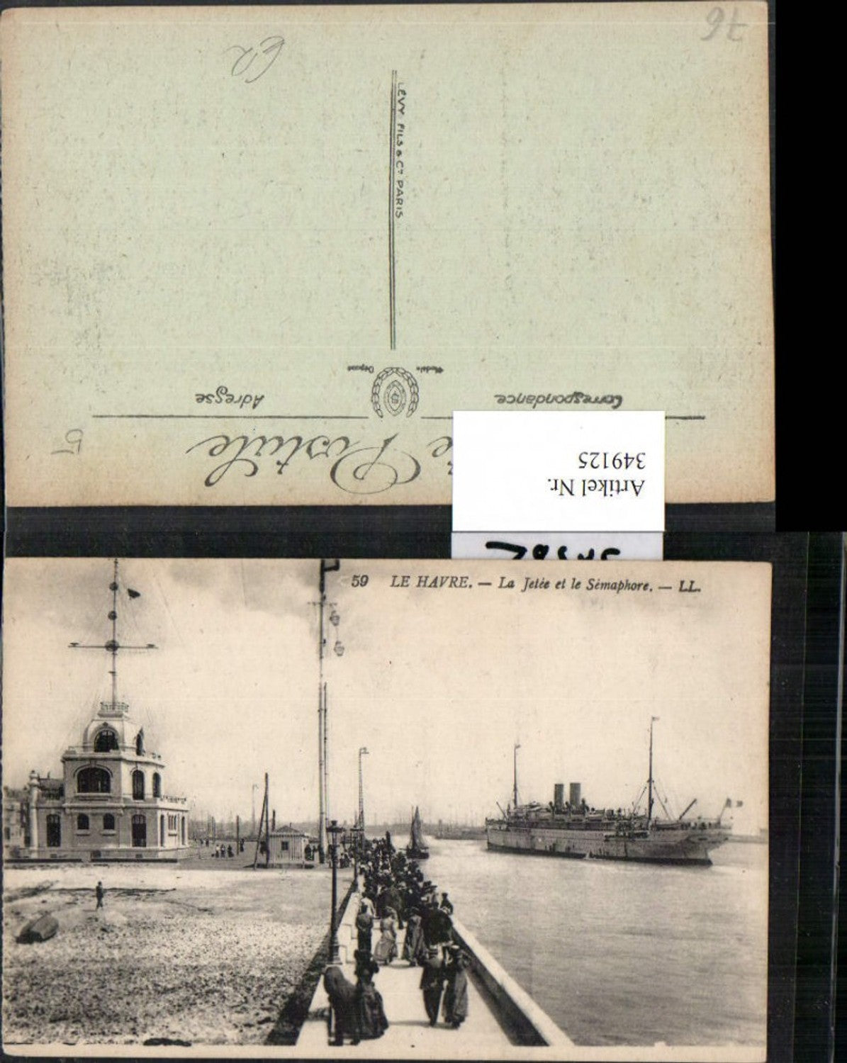 349125,Haute-Normandie Seine-Maritime Le Havre La Jetee et le Semaphore Promenade Dampfer