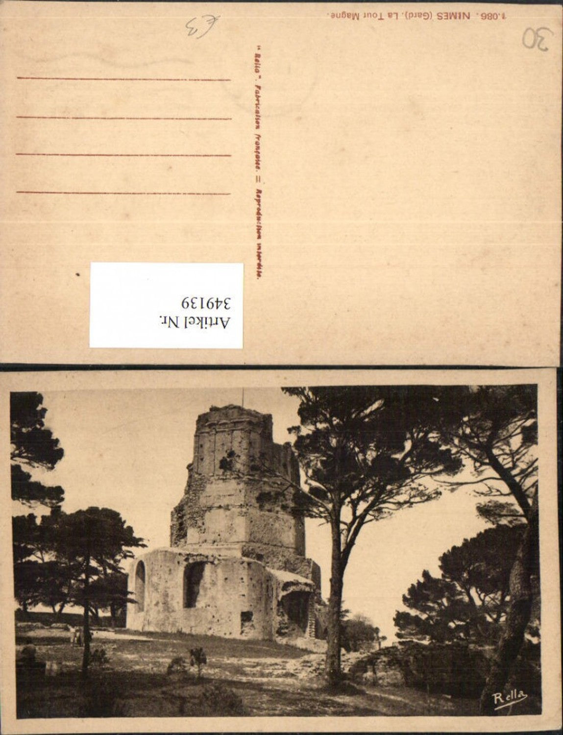 349139,Languedoc-Roussillon Gard Nimes La Tour Magne Turm