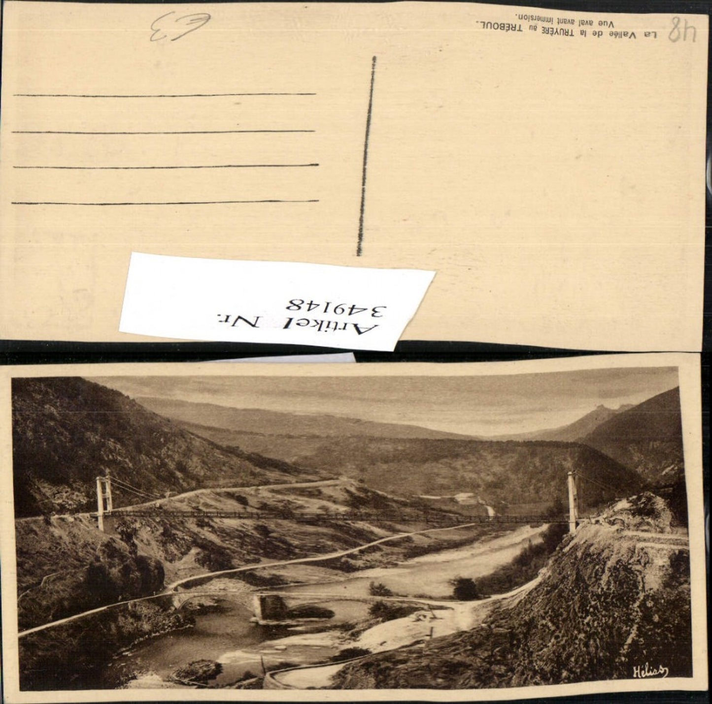 349148,Languedoc-Roussillon Lozere Vallee de la Truyere au Treboul Brücke