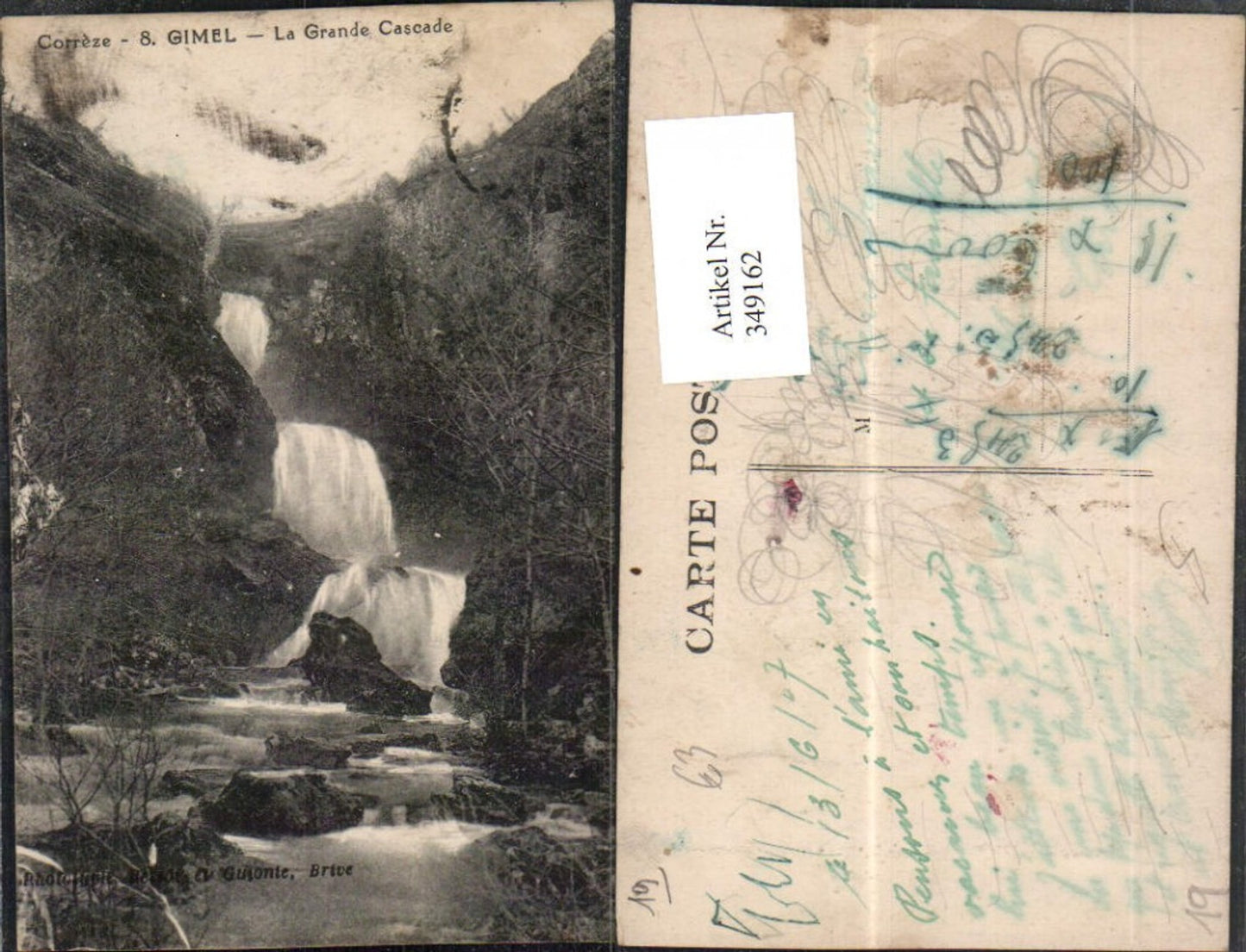 349162,Limousin Correze Gimel La Grande Cascade Wasserfall