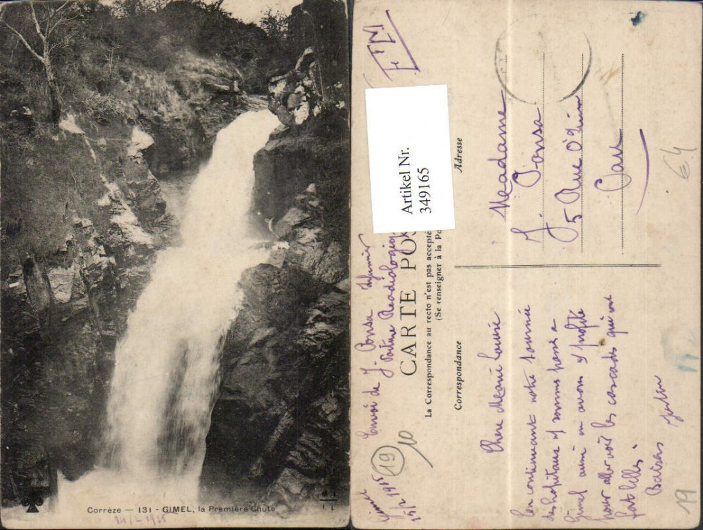 349165,Limousin Correze Gimel la Premiere Chute Wasserfall