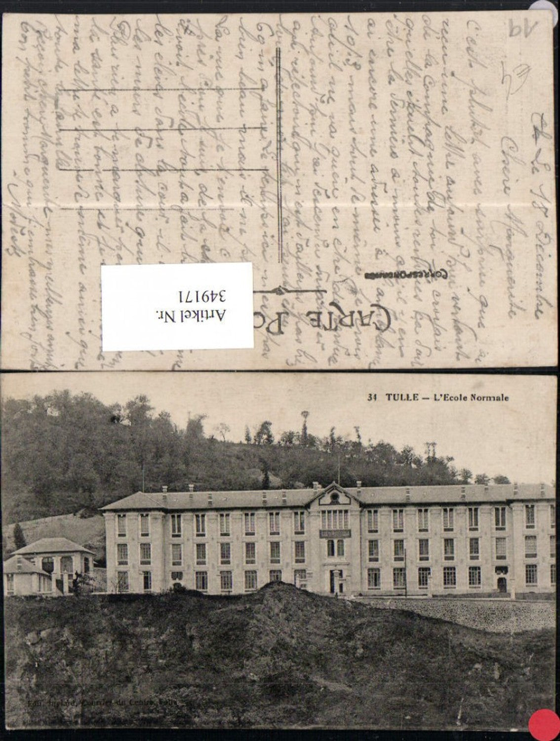 349171,Limousin Correze Tulle L'Ecole Normale Schule Schulgebäude