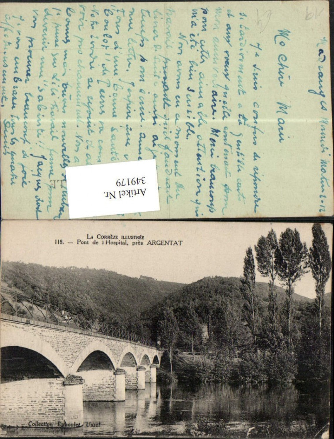 349179,Limousin Correze Pont de l'Hospital pres Argentat Brücke