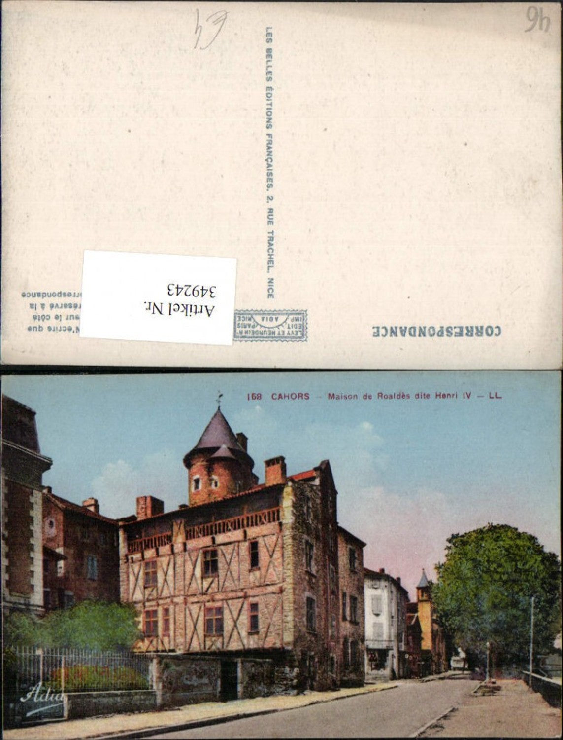 349243,Midi-Pyrenees Lot Cahors Maison de Roaldes dite Henri IV Straßenansicht