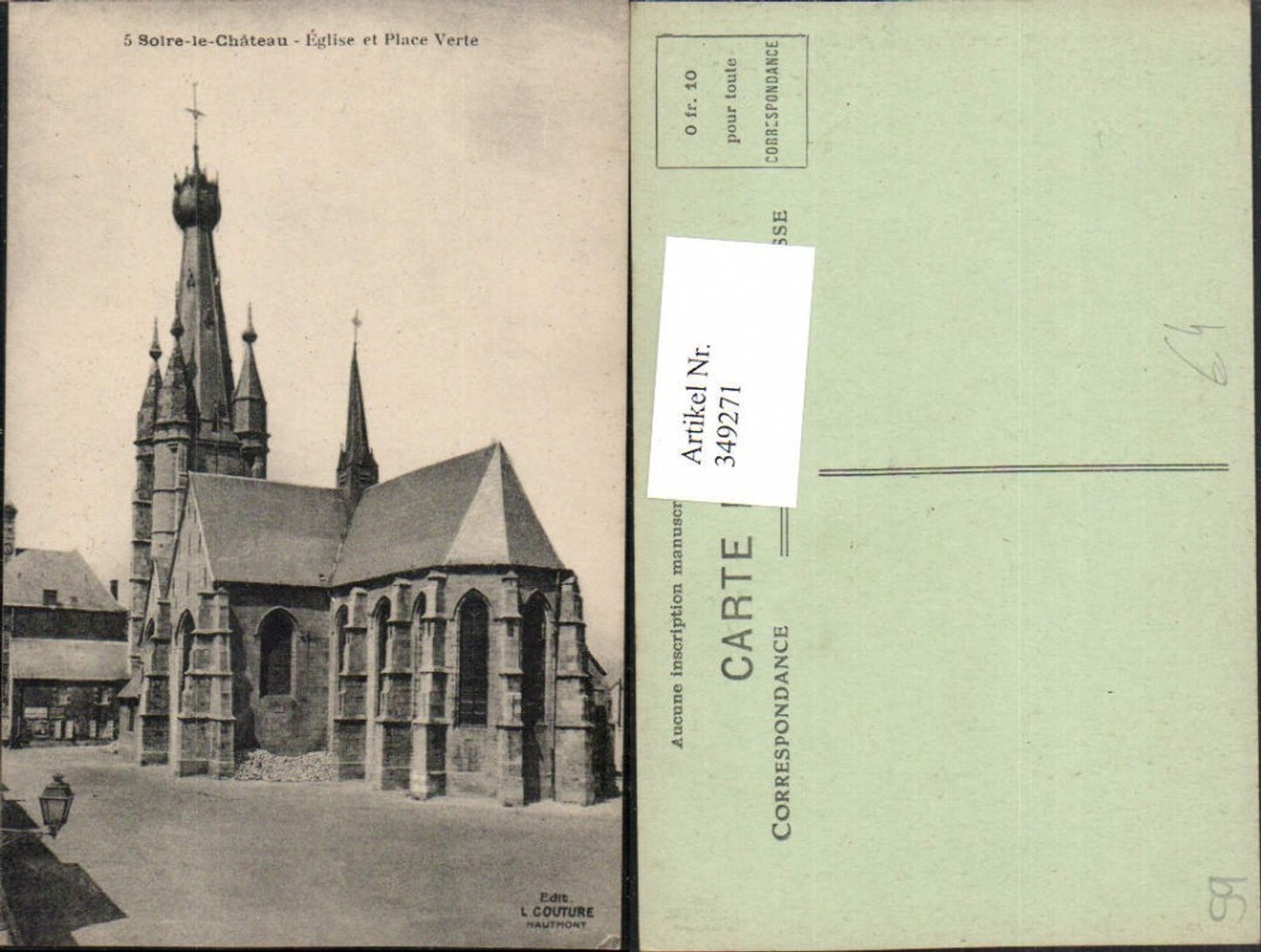 349271,Nord-Pas-de-Calais Nord Solre-le-Chateau Eglise et Place Verte Kirche