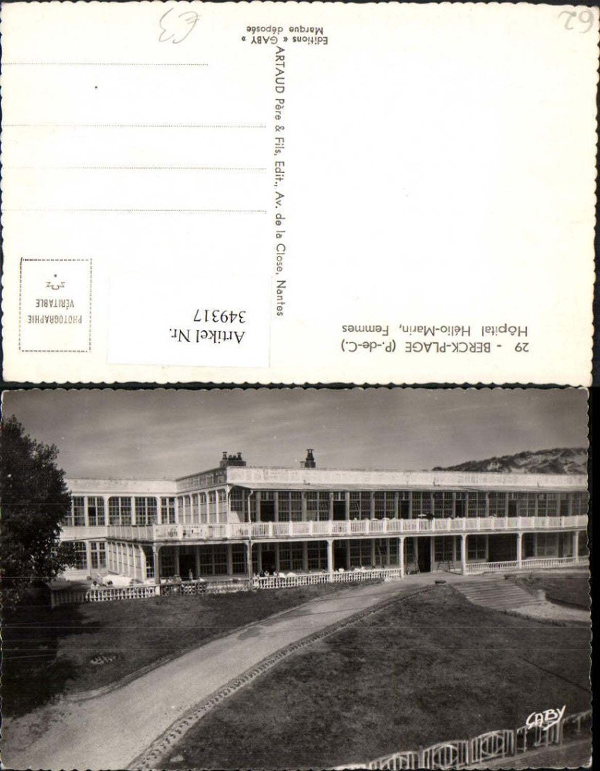 349317,Nord-Pas-de-Calais Pas-de-Calais Berck-Plage Hopital Helio-Marin building