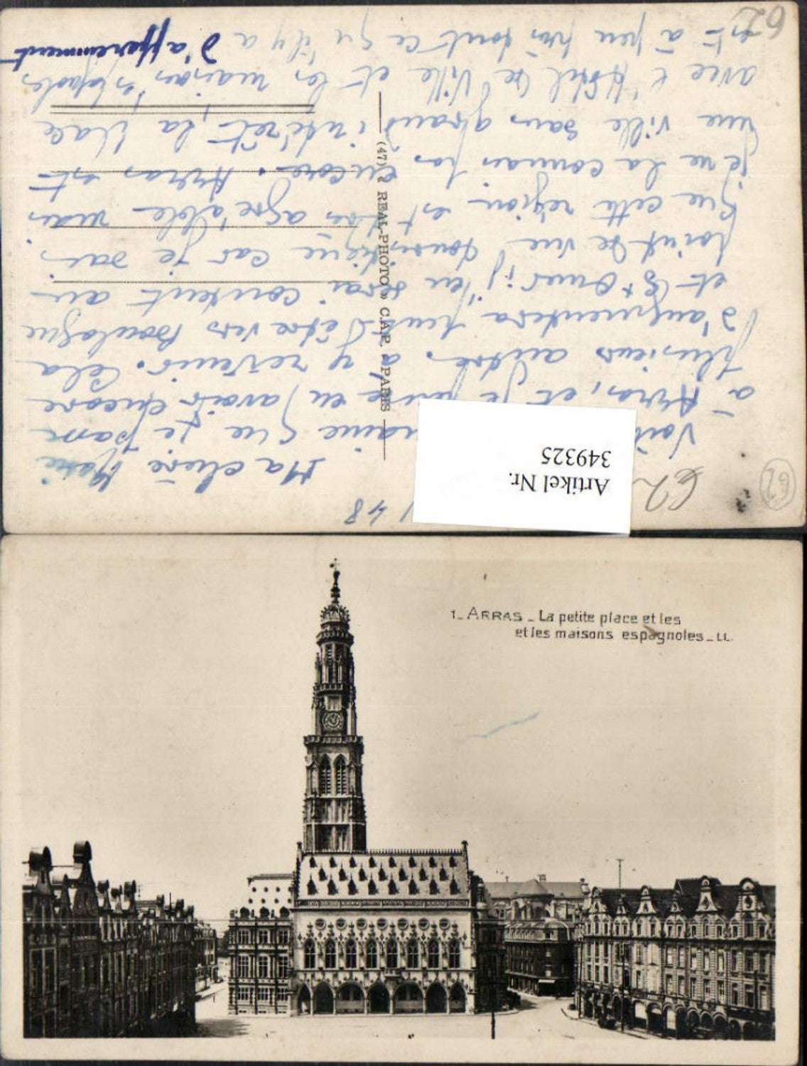 349325,Nord-Pas-de-Calais Pas-de-Calais Arras La petite place et maisons espagnoles Rathaus
