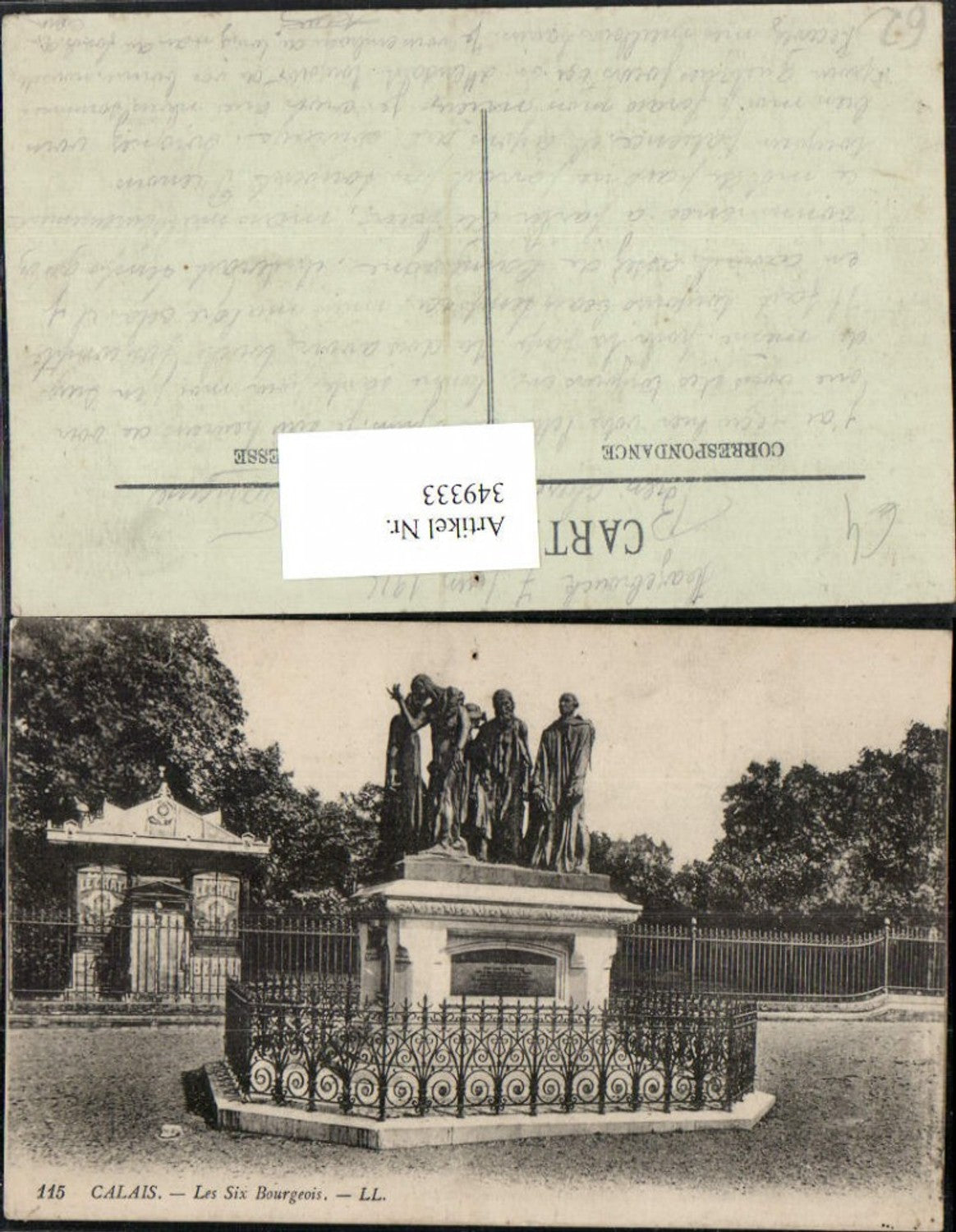 349333,Nord-Pas-de-Calais Pas-de-Calais Calais Les Six Bourgeois Denkmal Statuen
