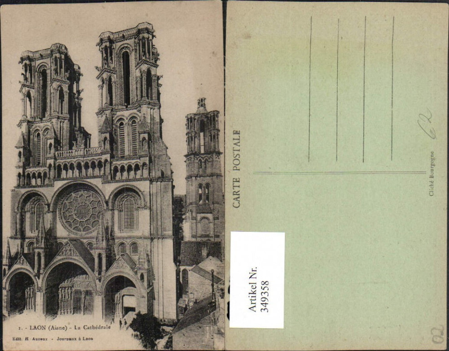 349358,Picardie Aisne Laon La Cathedrale Kirche