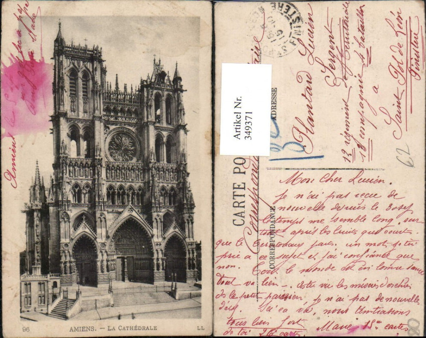 349371,Picardie Somme Amiens La Cathedrale Kirche