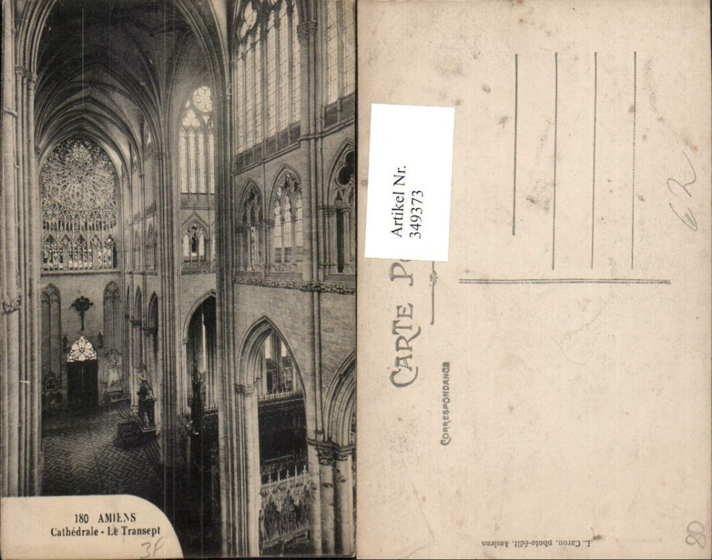 349373,Picardie Somme Amiens Cathedrale Le Transept Kirche Innenansicht