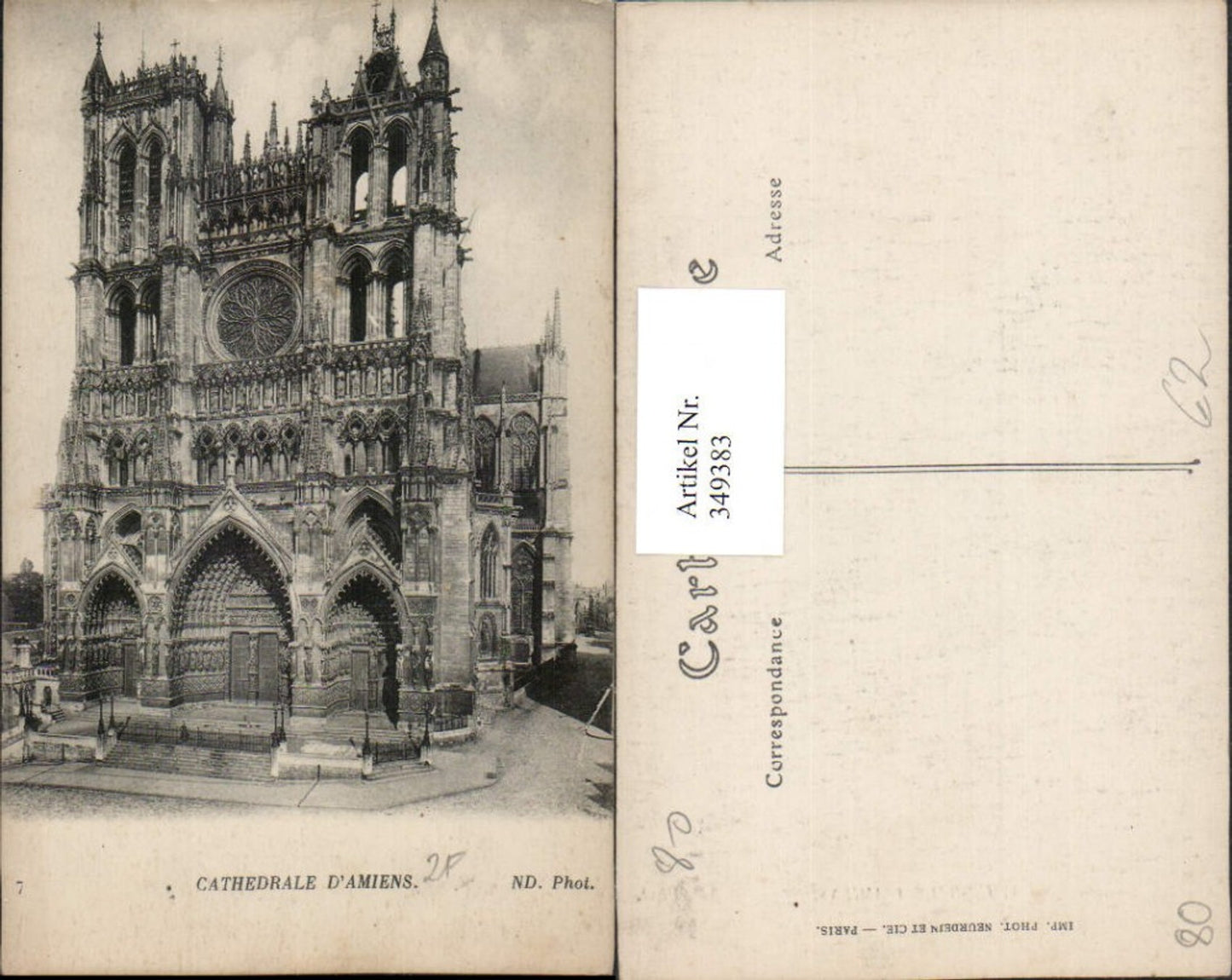 349383,Picardie Somme Amiens Cathedrale Kirche