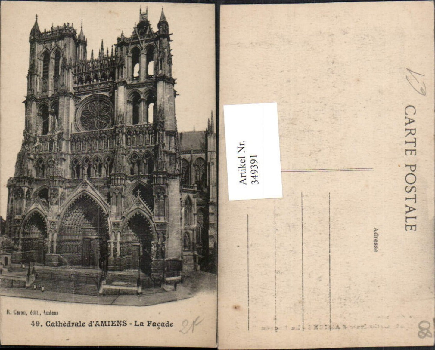 349391,Picardie Somme Amiens Cathedrale Kirche