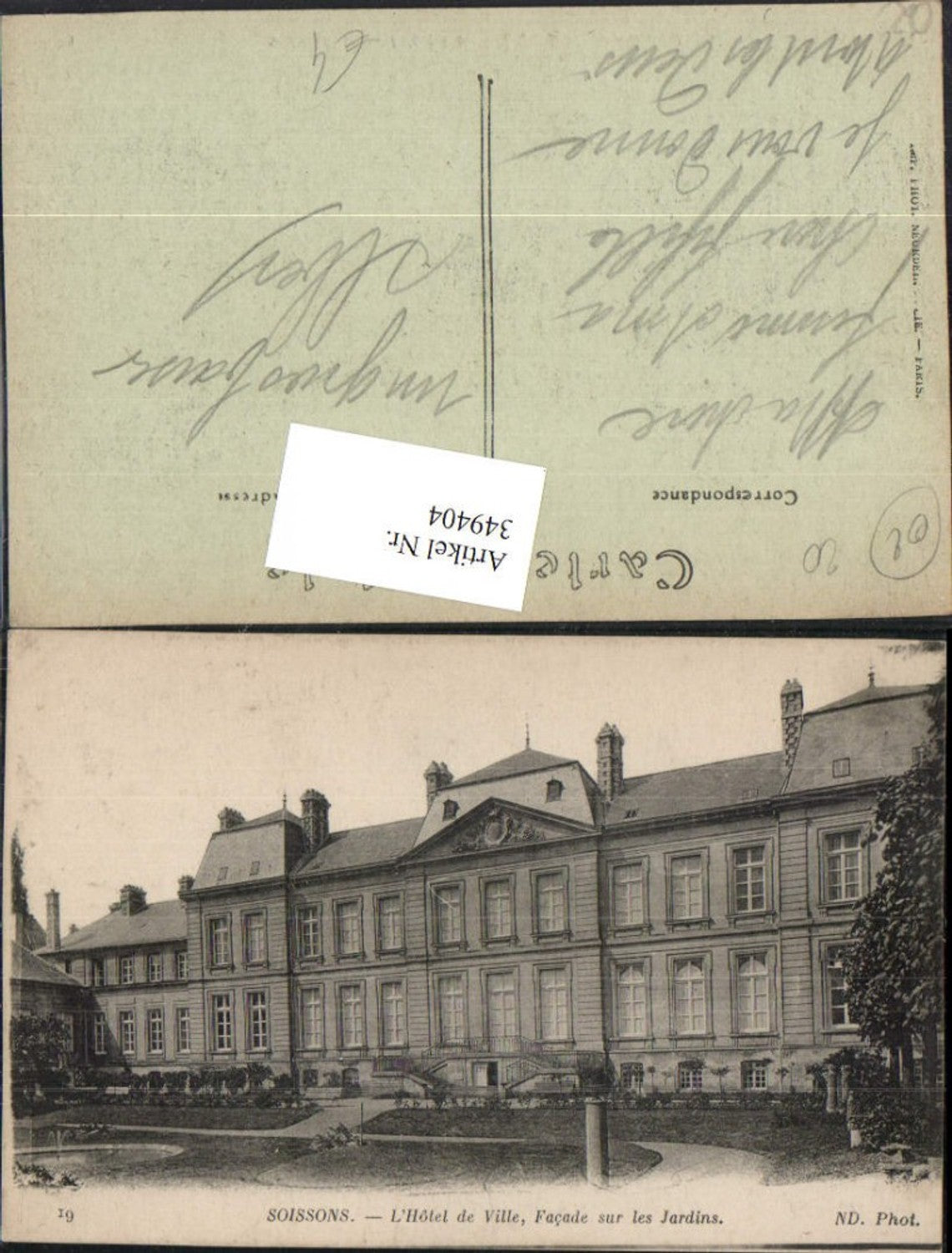 349404,Picardie Aisne Soissons L'Hotel de Ville Rathaus