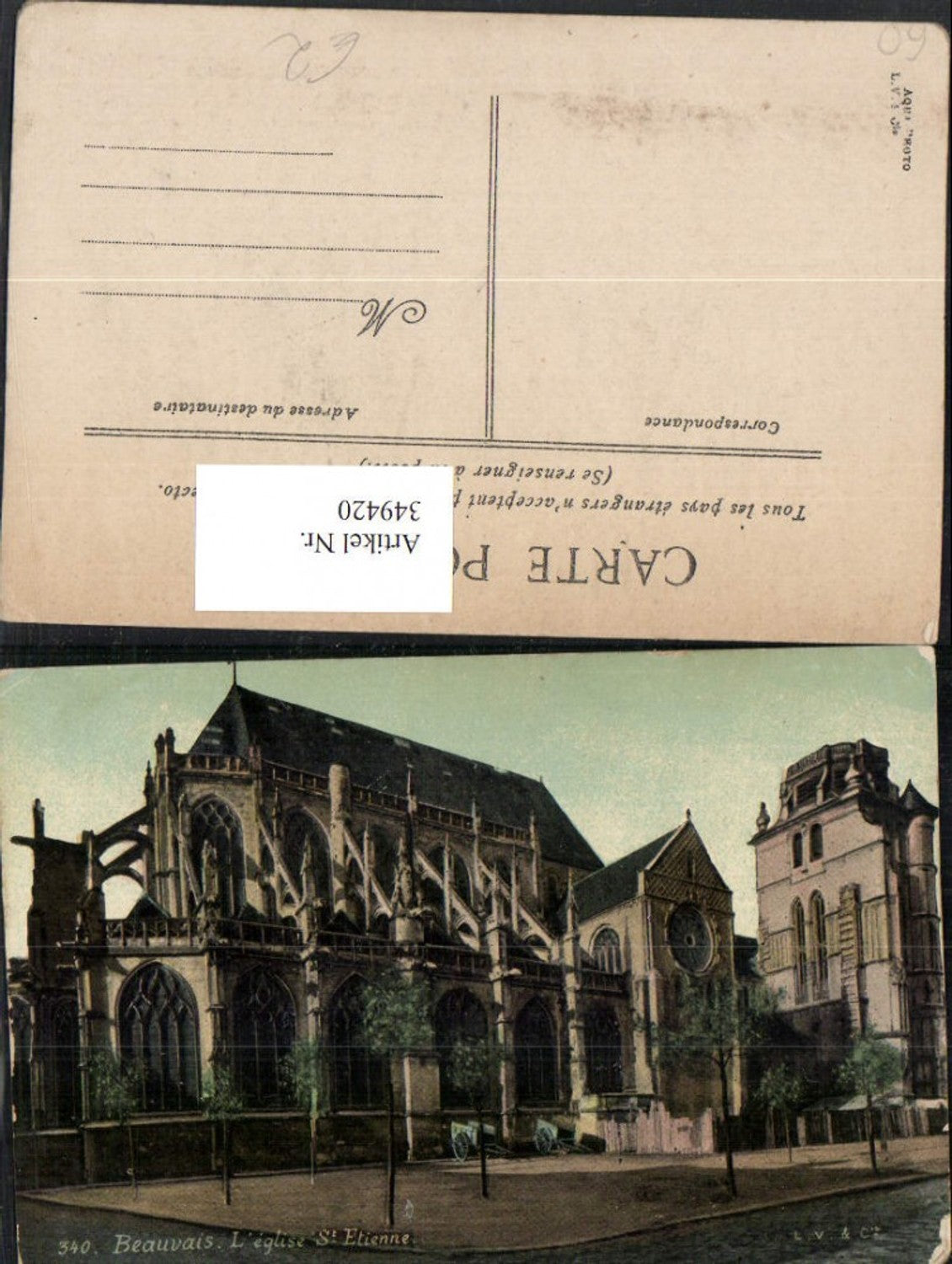 349420,Picardie Oise Beauvais L'Eglise St-Etienne Kirche