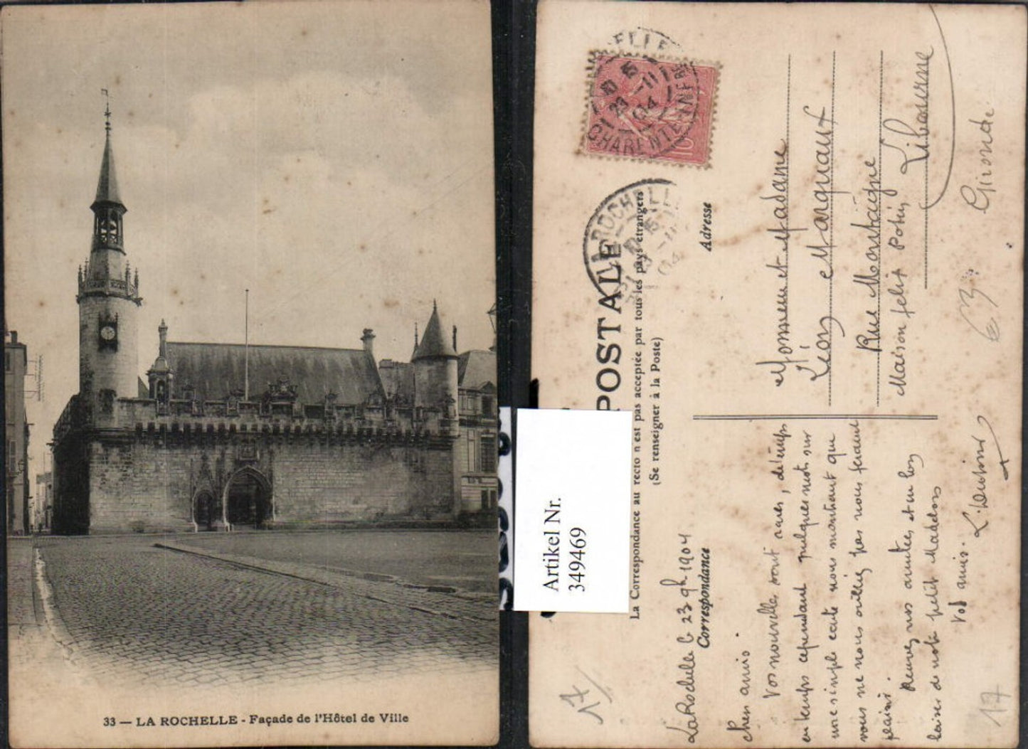 349469,Poitou-Charentes Charente-Maritime La Rochelle Hotel de Ville Rathaus