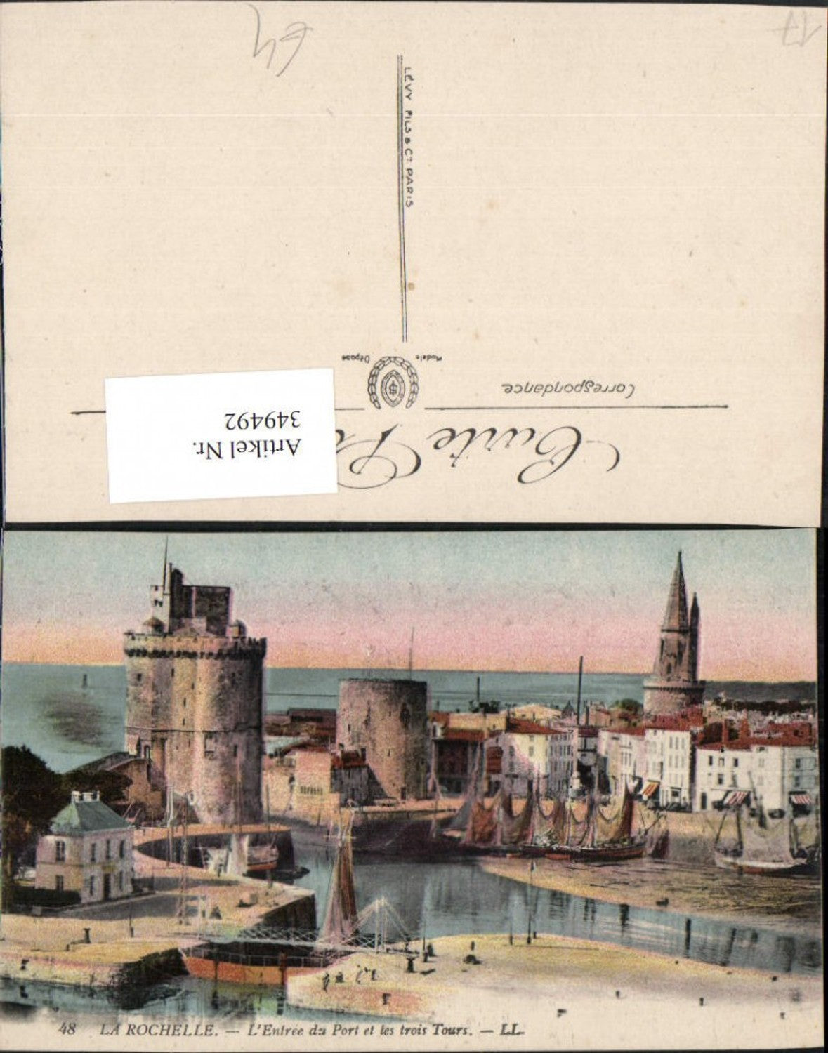 349492,Poitou-Charentes Charente-Maritime La Rochelle L'Entree du Port et les trois Tours Hafen
