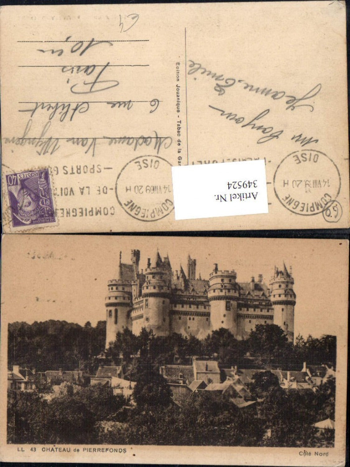 349524,Picardie Oise Pierrefonds Chateau Schloss Cote Nord
