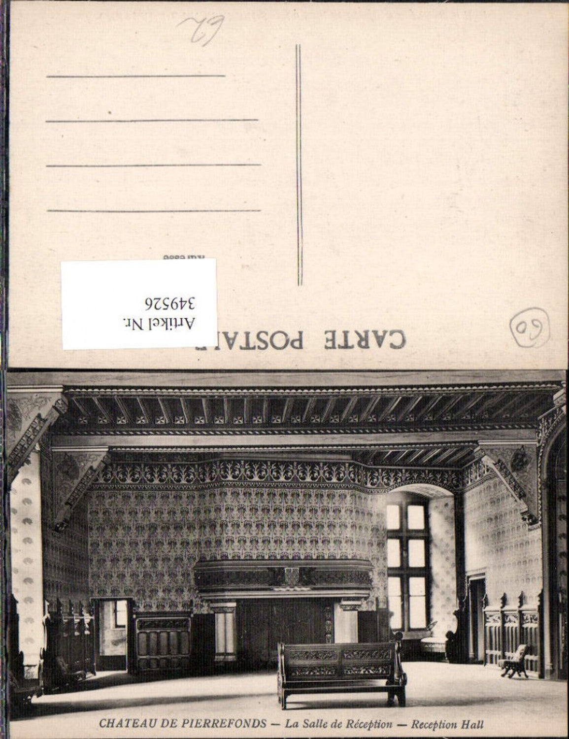 349526,Picardie Oise Pierrefonds Chateau Schloss La Salle de Reception
