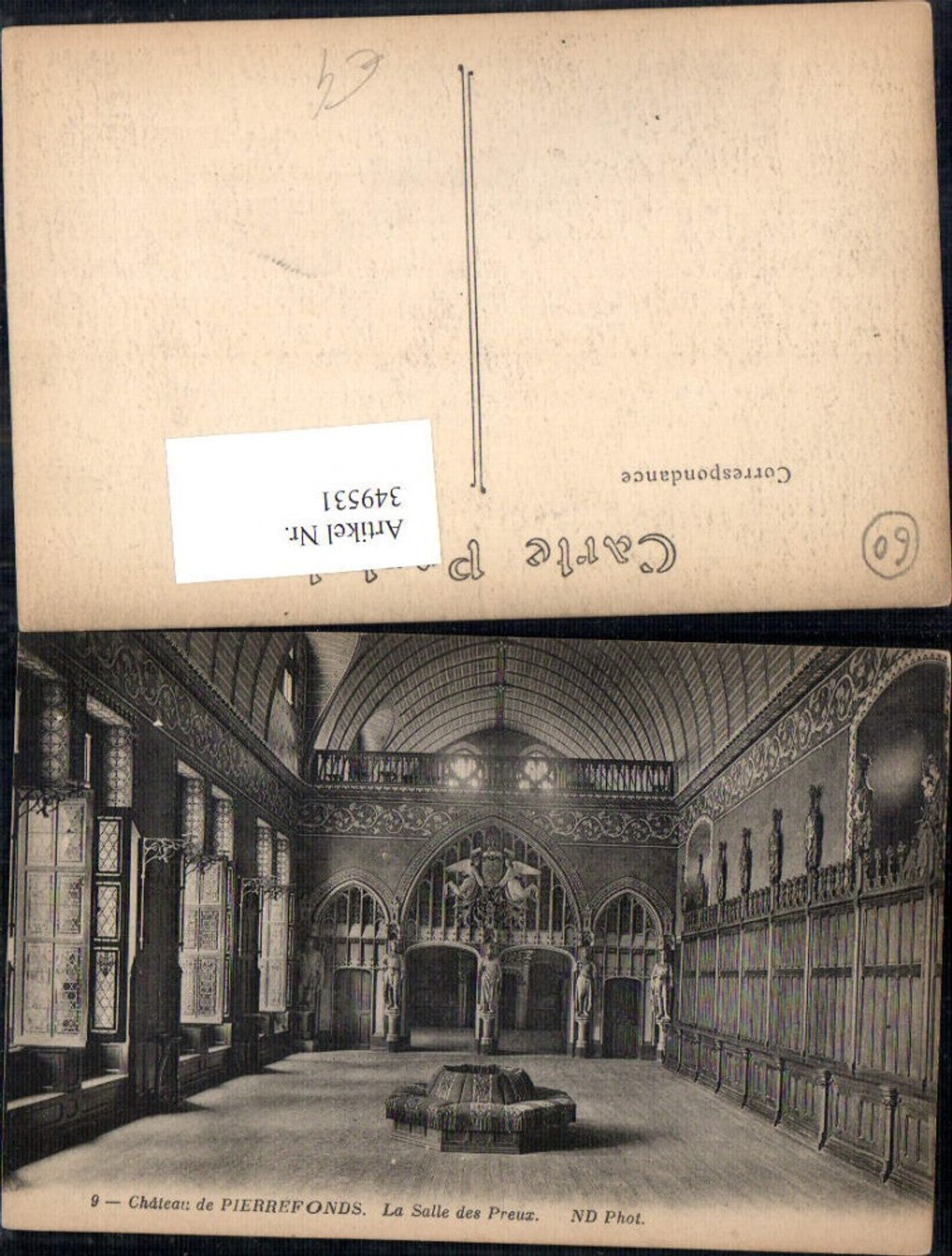 349531,Picardie Oise Pierrefonds Chateau Schloss La Salle des Preux