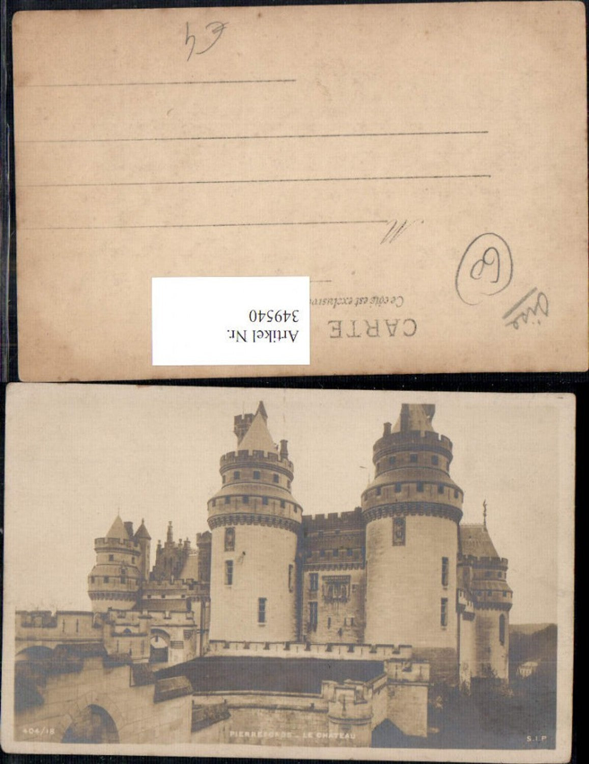 349540,Foto Ak Picardie Oise Pierrefonds Chateau Schloss