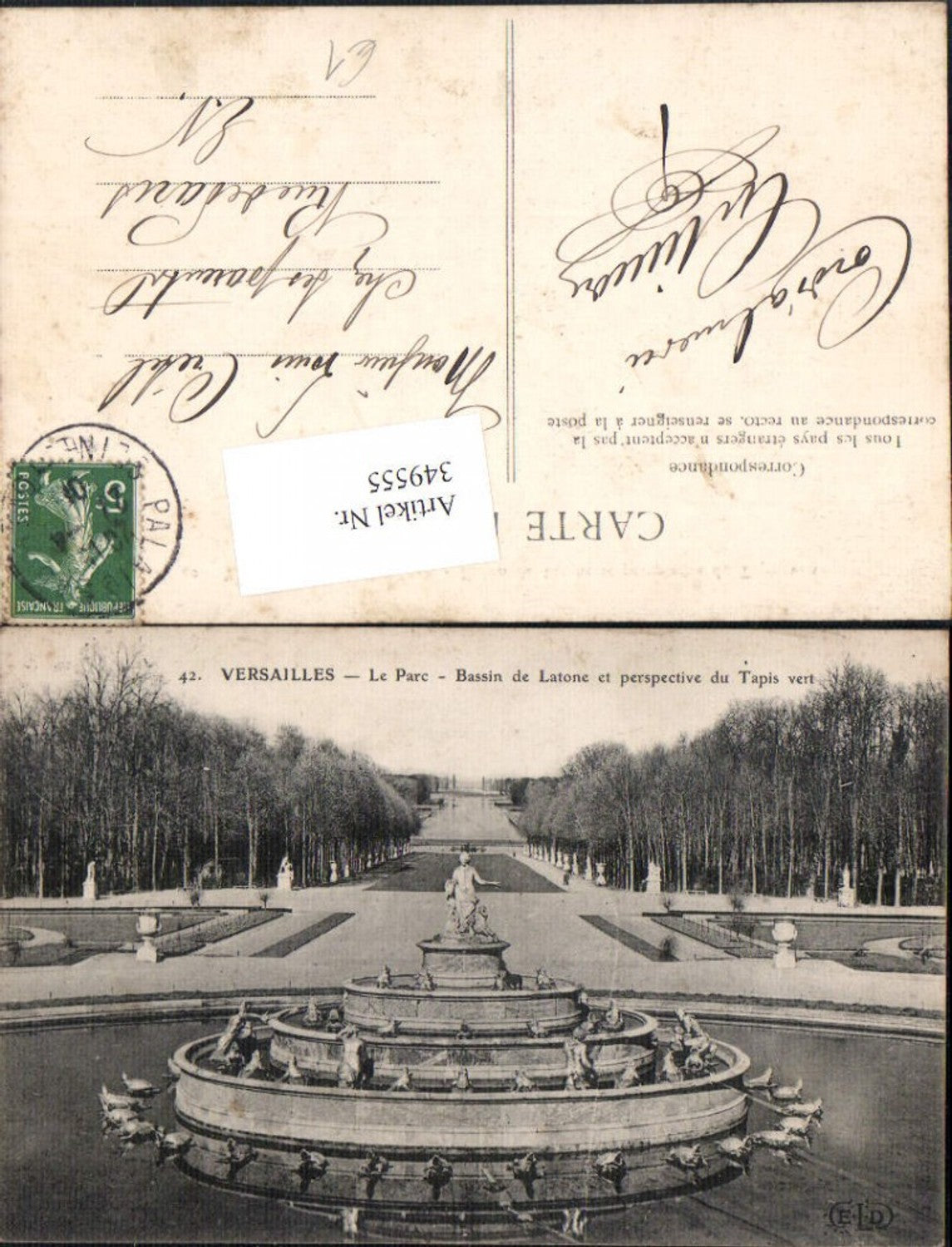 349555,Ile-de-France Yvelines Versailles Le Parc Bassin de Latone and perspective du Tapis vert