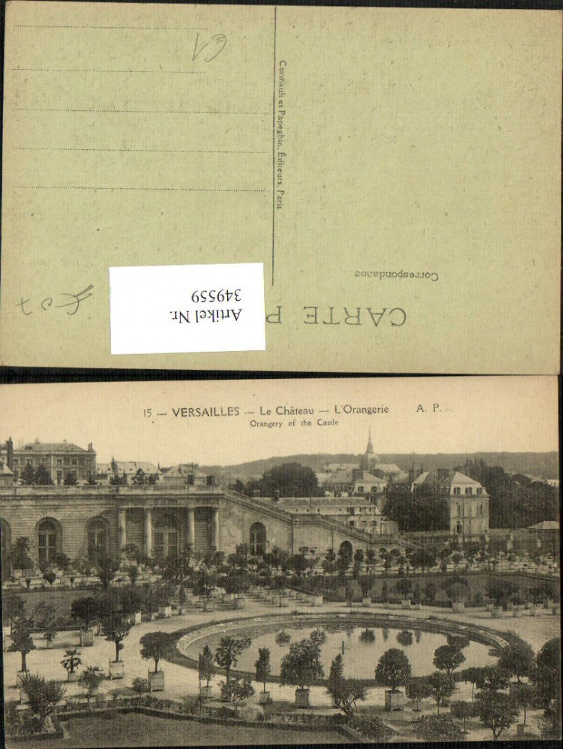 349559,Ile-de-France Yvelines Versailles Le Chateau L Orangery Fountain Castle