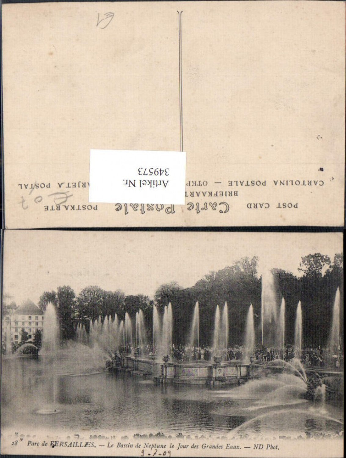 349573,Ile-de-France Yvelines Versailles Parc Le Bassin de Neptune le Jour des Grandes Eaux