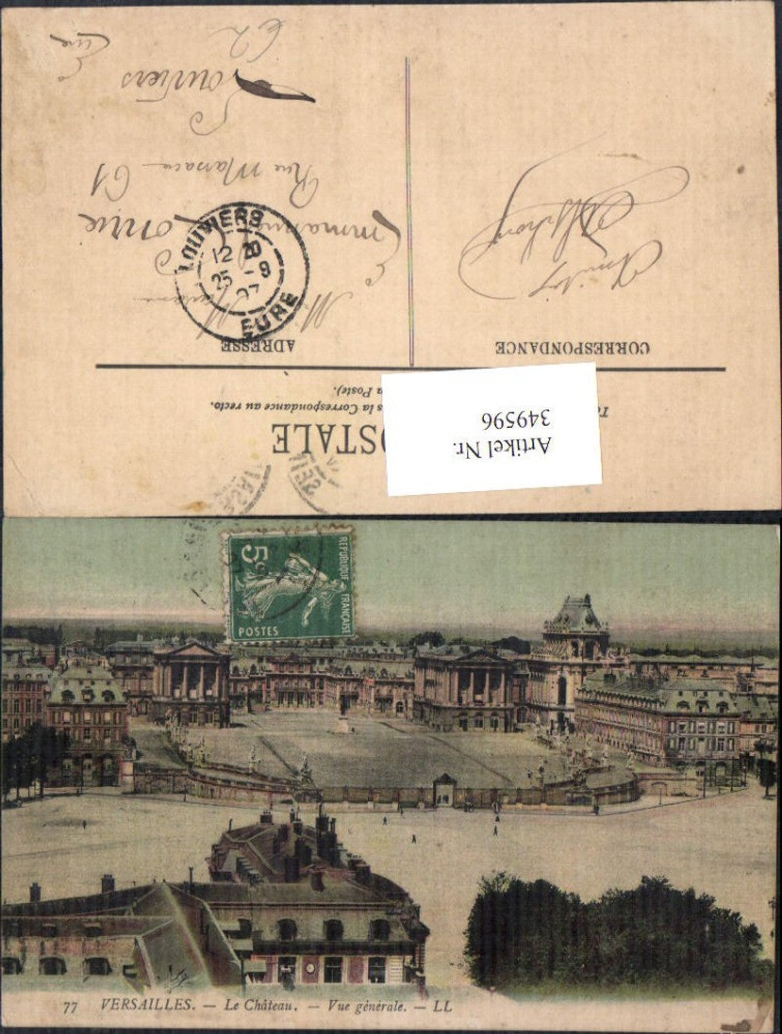349596,Ile-de-France Yvelines Versailles Le Chateau Vue generale Schloss