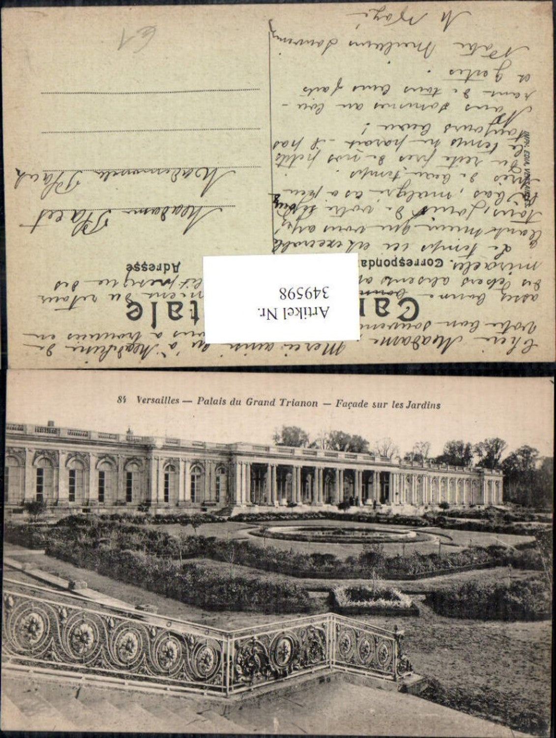 349598,Ile-de-France Yvelines Versailles Palais du Grand Trianon Facade sur les Jardins