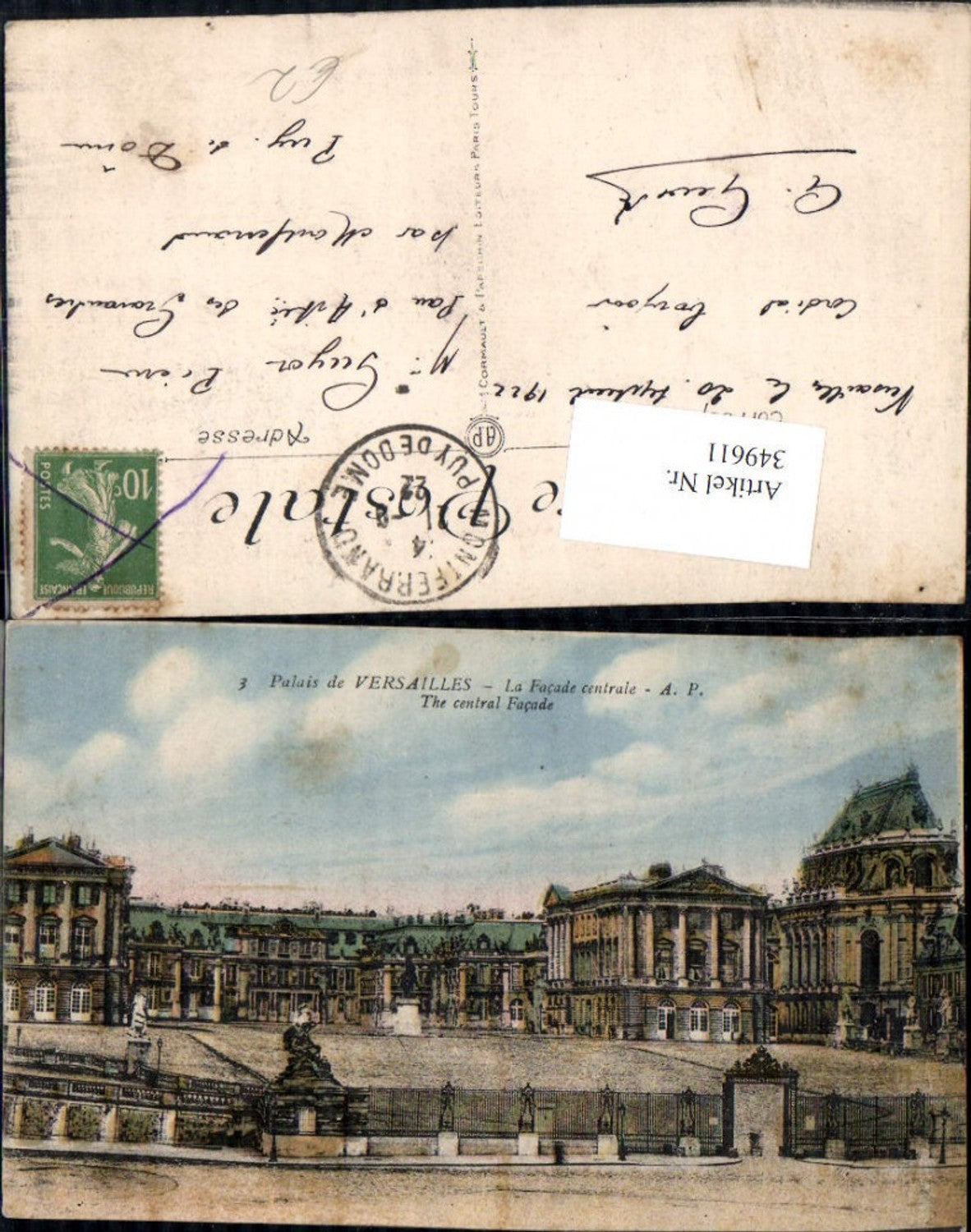 349611,Ile-de-France Yvelines Versailles Palais La Facade centrale Schloss Frontansicht