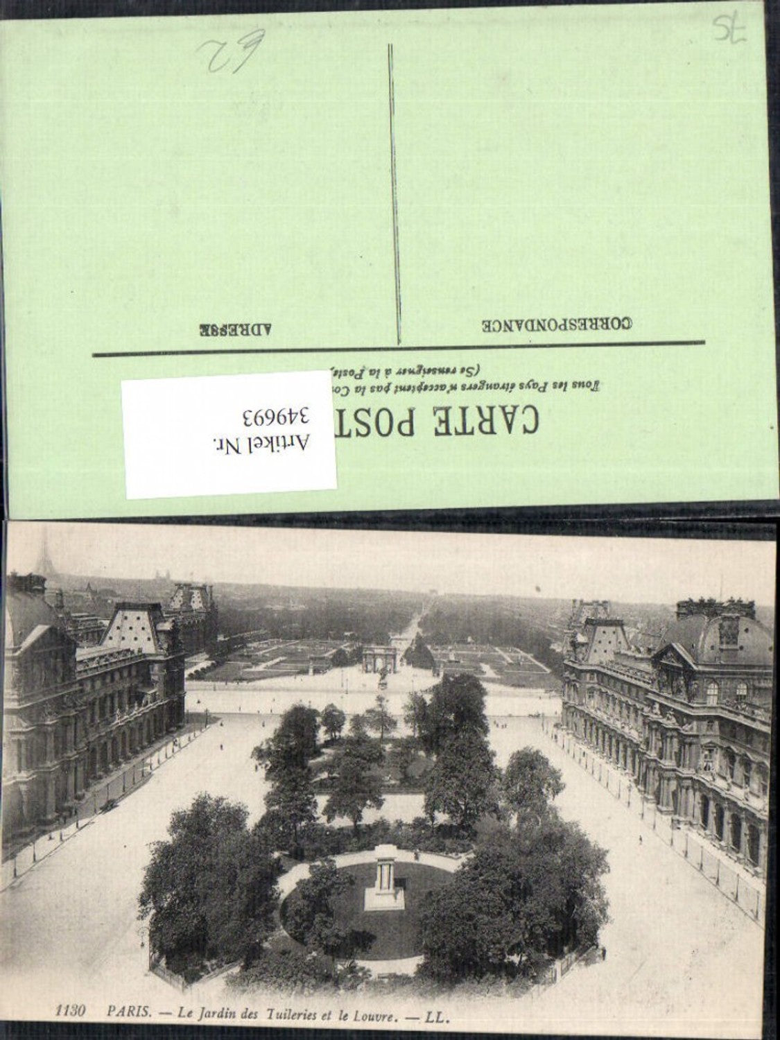 349693,Ile-de-France Paris Le Jardin des Tuileries et le Louvre Museum
